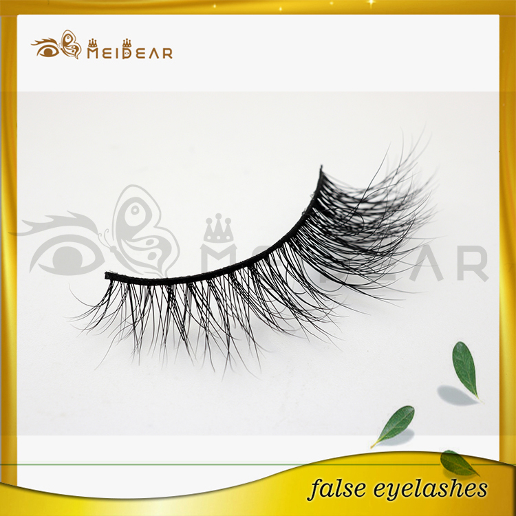 Private labeling short to long real Sibeiran mink lashes 3d